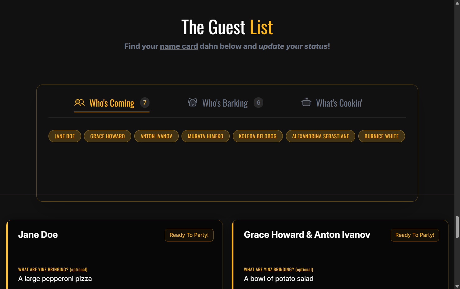 Guest Summary