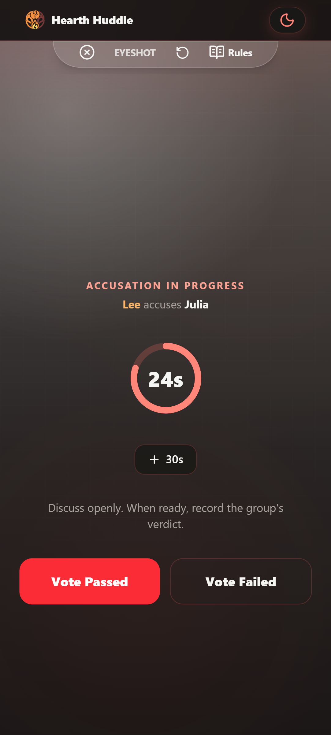 Accustation Voting Screen