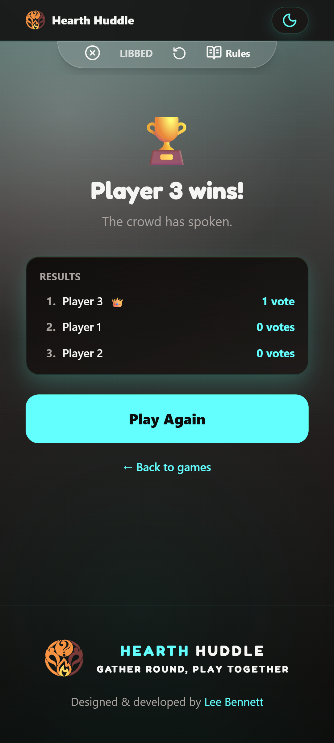 Results Screen