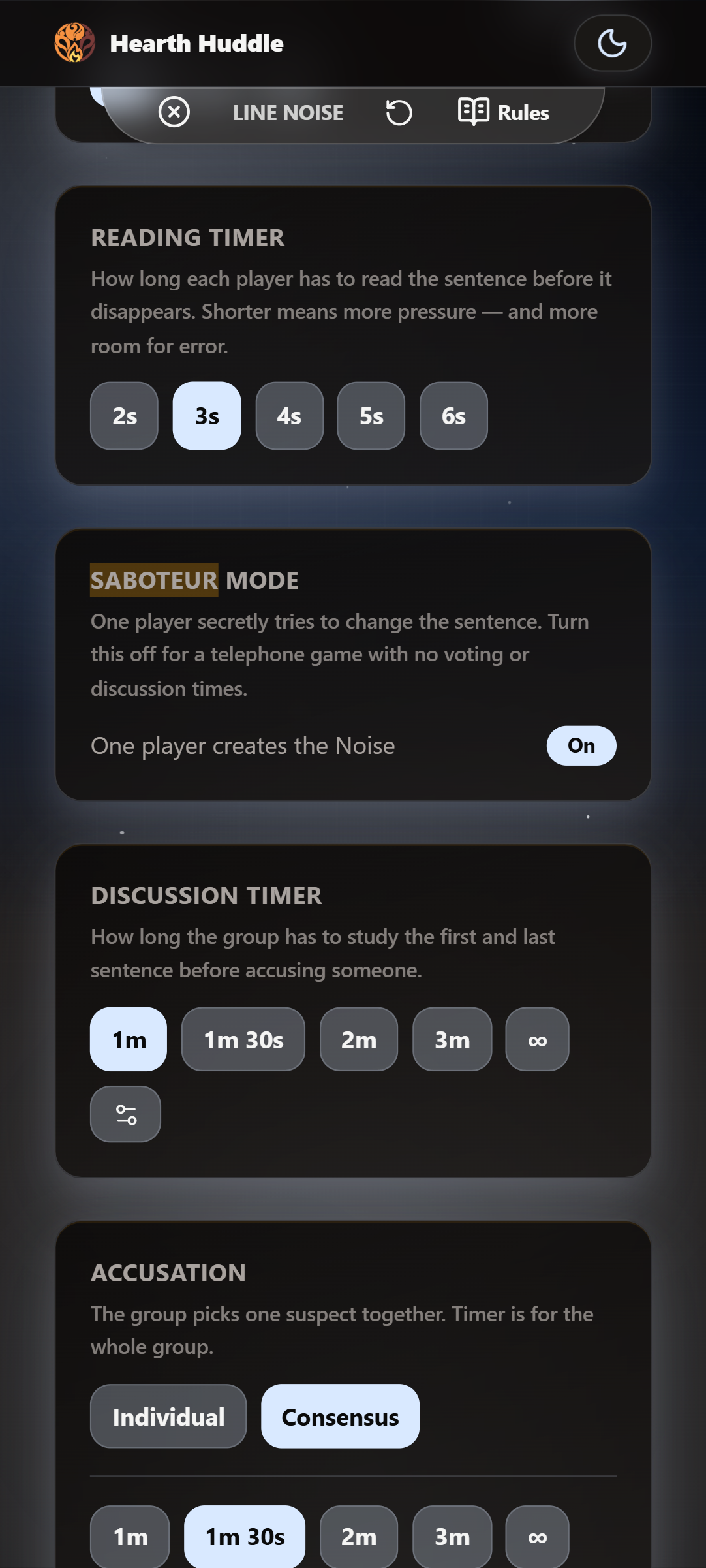 Lobby Screen - Extra Settings