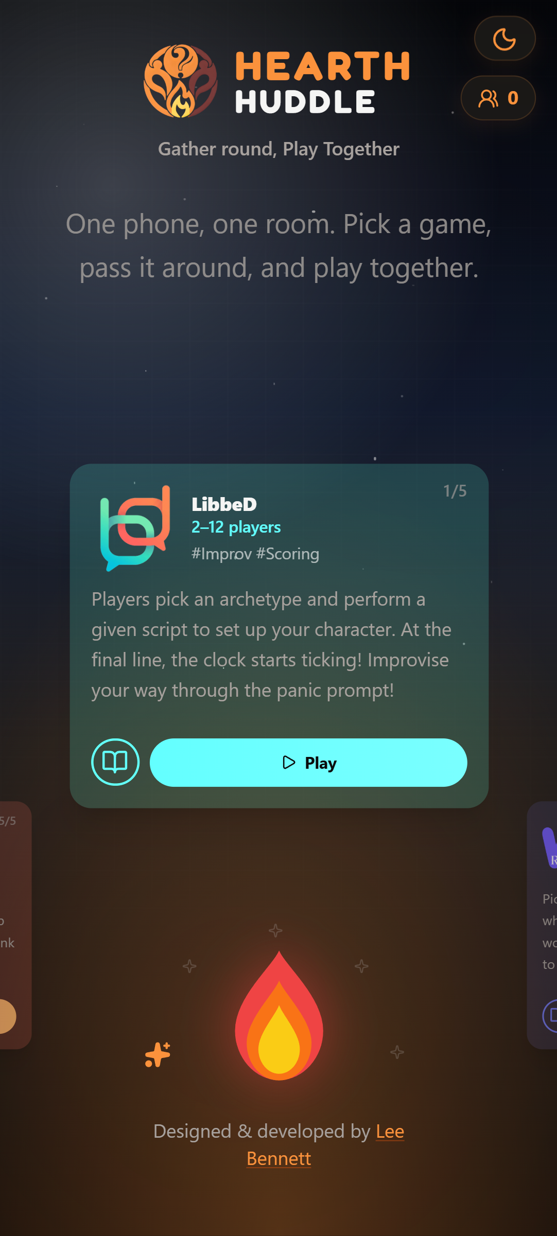 Main Page Dark Mode