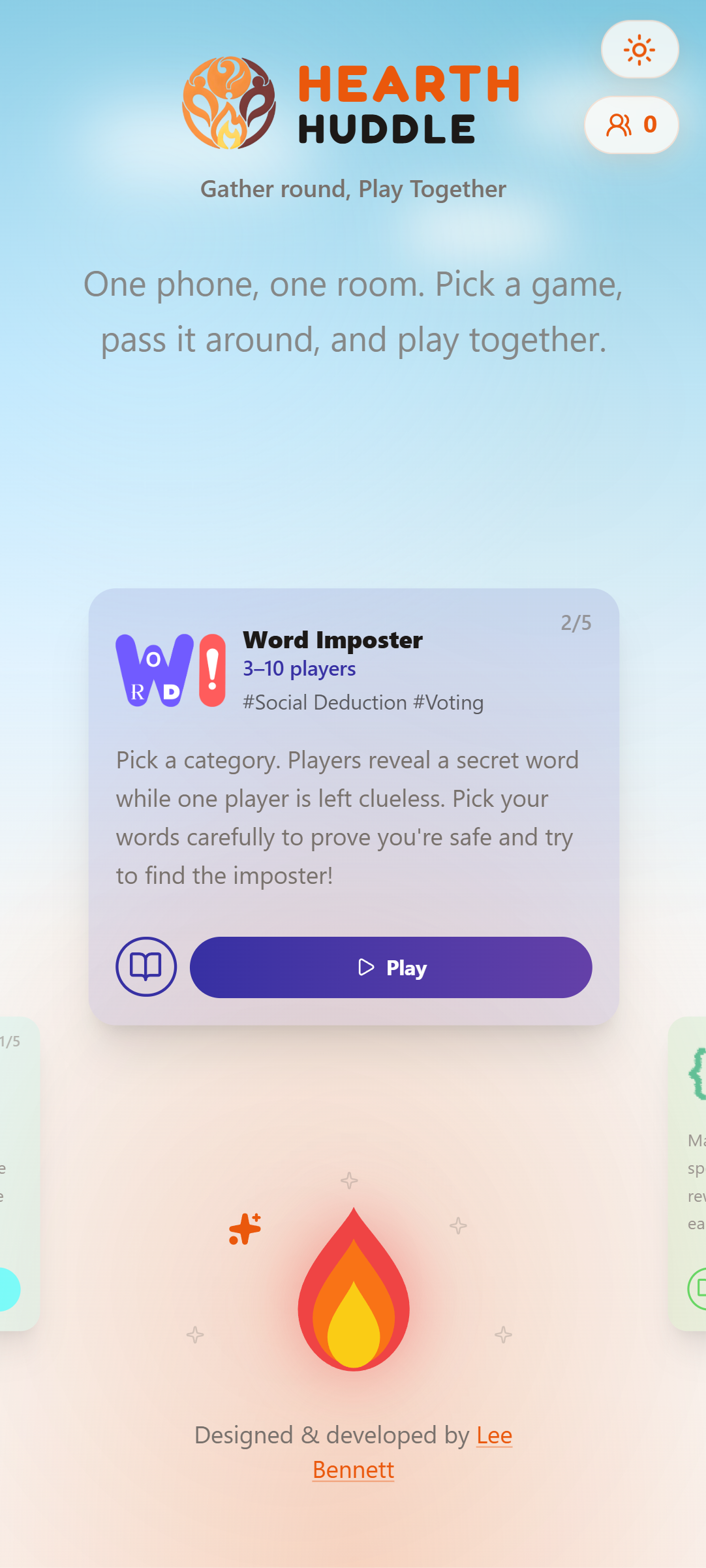 Main Page Light Mode