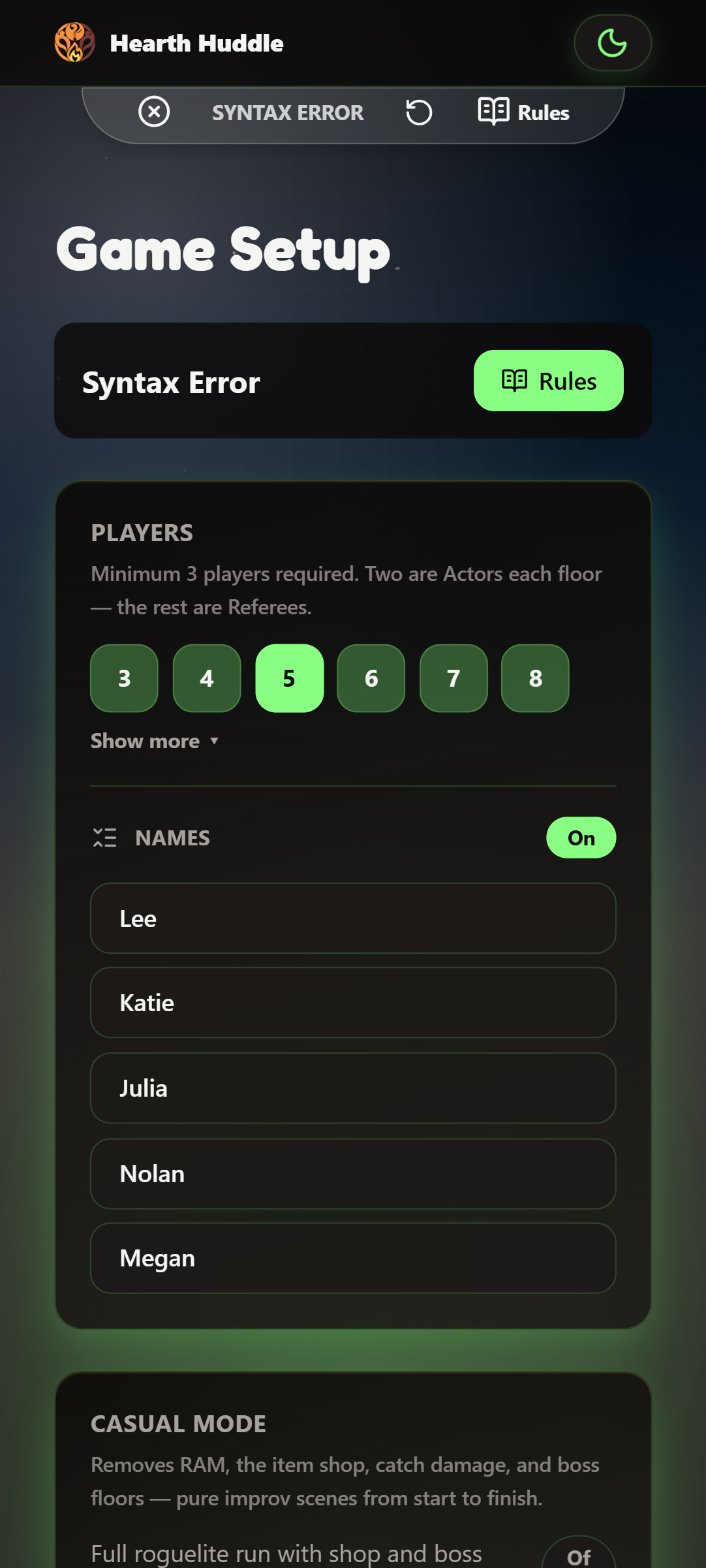 Lobby Screen