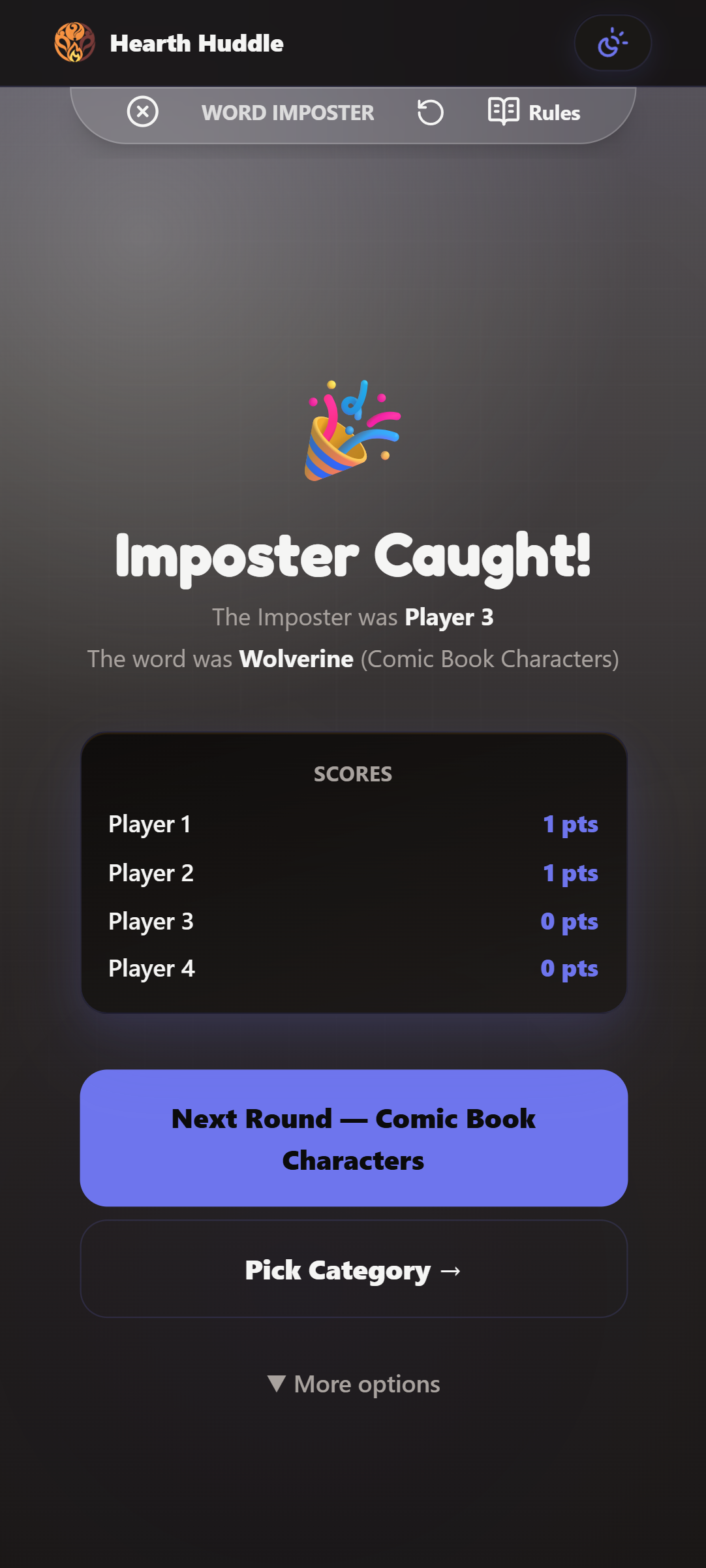 Results Screen